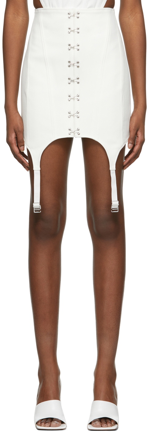 Dion Lee White Corset Garter Skirt Dion Lee