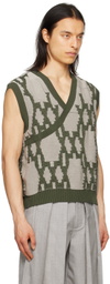 Steven Passaro Green Textured Vest
