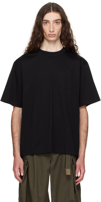 Photo: sacai Black 'S' Cotton Jersey T-shirt