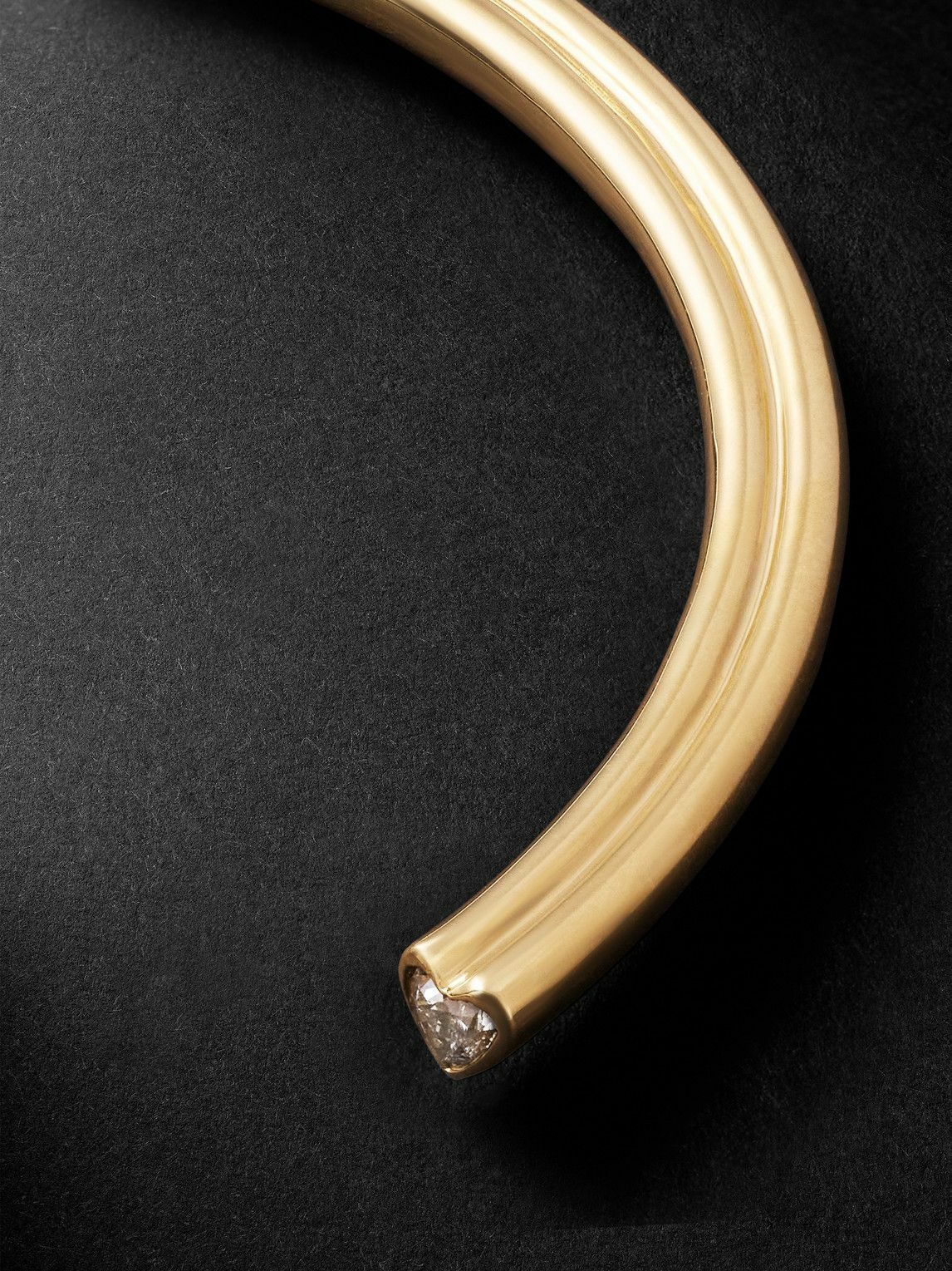 MAOR - Heart 18-Karat Gold Diamond Cuff - Gold
