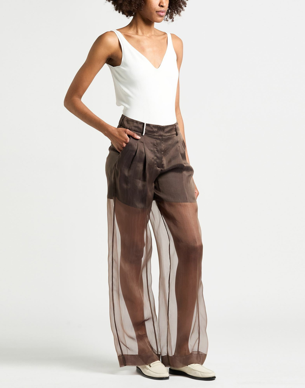 Peserico Womens Pants Dark in Brown