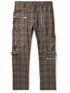 UNDERCOVER - Slim-Fit Checked Wool-Twill Trousers - Gray