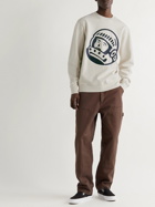 Billionaire Boys Club - Logo-Embroidered Cotton-Jersey Sweatshirt - Neutrals