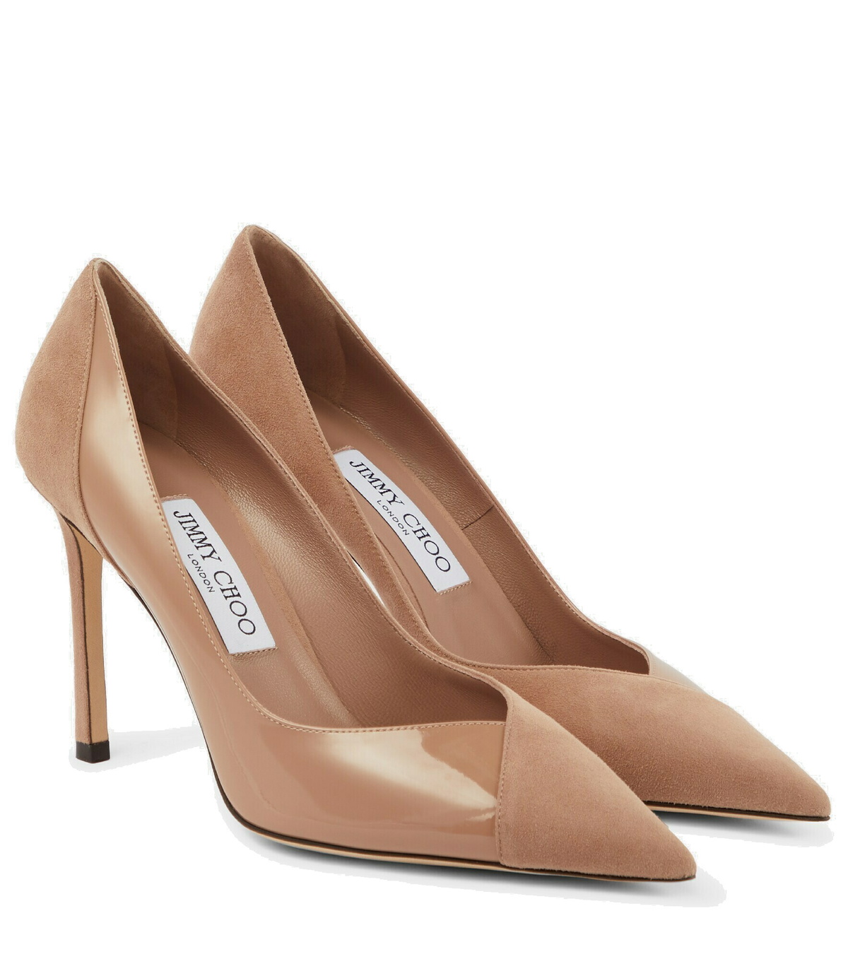 Jimmy Choo - Cass 95 suede and patent leather pumps Jimmy Choo Jimmy Choo - Cass 95 suede and patent leather pumps Jimmy Choo