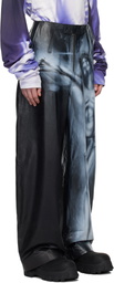 Gerrit Jacob SSENSE Exclusive Black & Gray Hand-Airbrushed Leather Pants