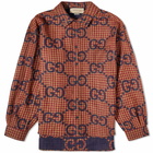 Gucci Men's Jumbo GG Overshirt in Camel