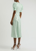 Rotate Birger Christensen Sequin-embellished Tulle Midi Dress Light Green