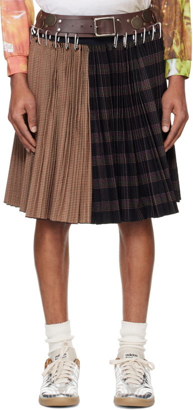 Photo: Chopova Lowena Black & Brown Thunder Knee Carabiner Skirt