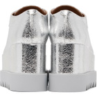 Stella McCartney Silver Elyse Metallic Crackled Platform Derbys