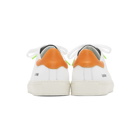Axel Arigato White and Orange Clean 90 Triple Sneakers