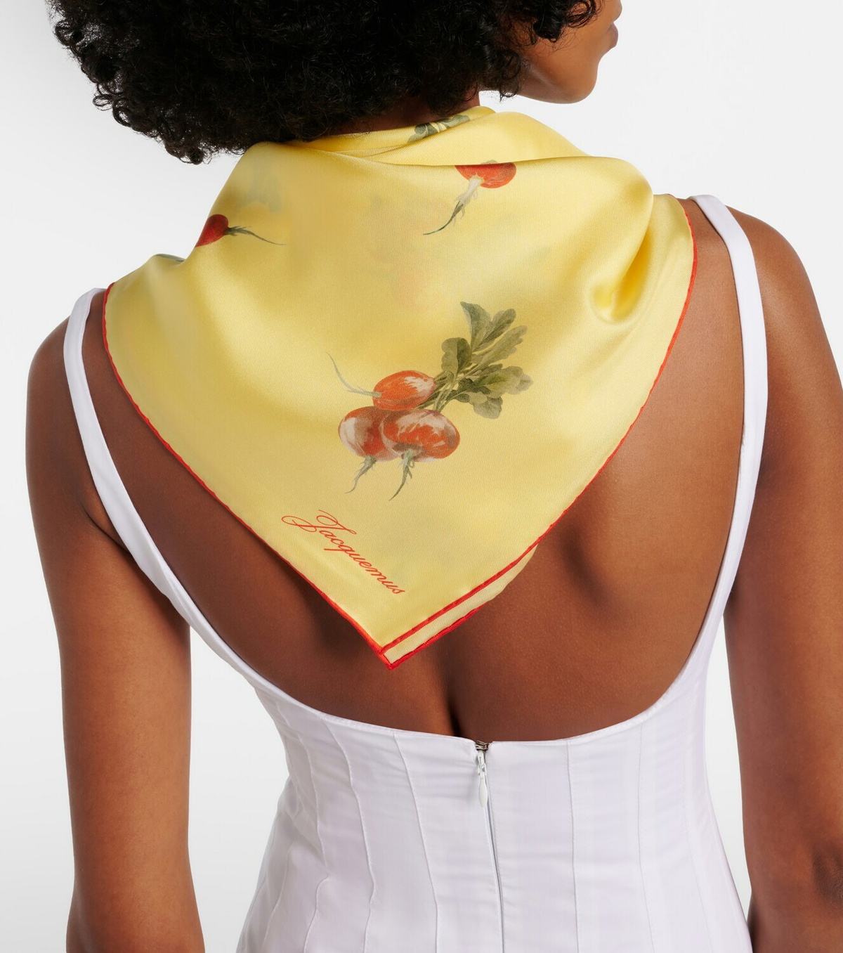 Jacquemus Raddish printed silk scarf