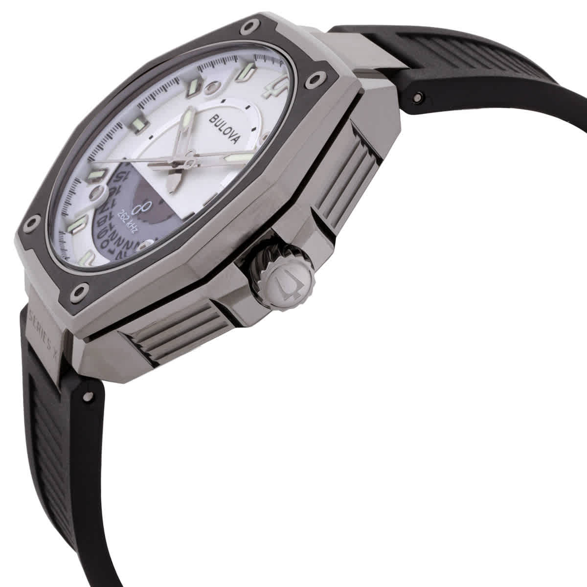 Bulova Series X Quartz White Dial Mens Watch 98B457