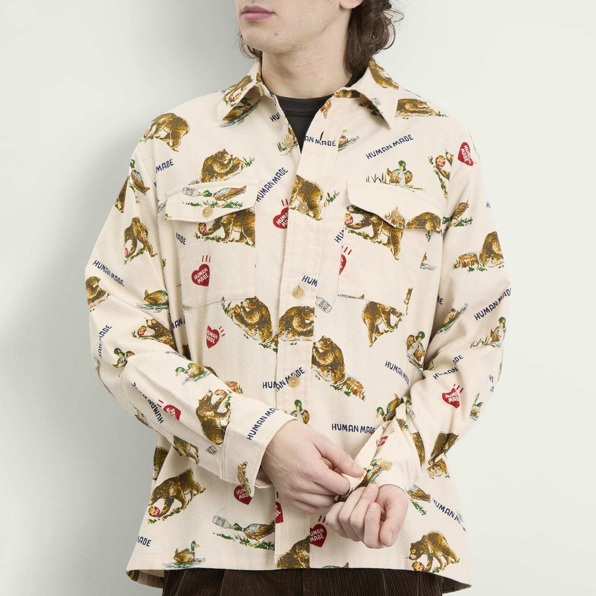 Human Made Men's Flannel Shirt in White