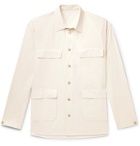 Deveaux - Ethan Crinkled-Cotton Shirt - Neutrals