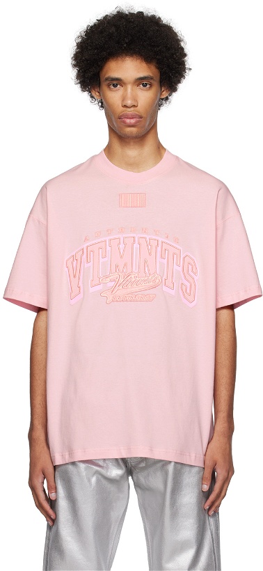 Photo: VTMNTS Pink College T-Shirt