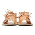 Jil Sander Tan Strapped Flat Sandals