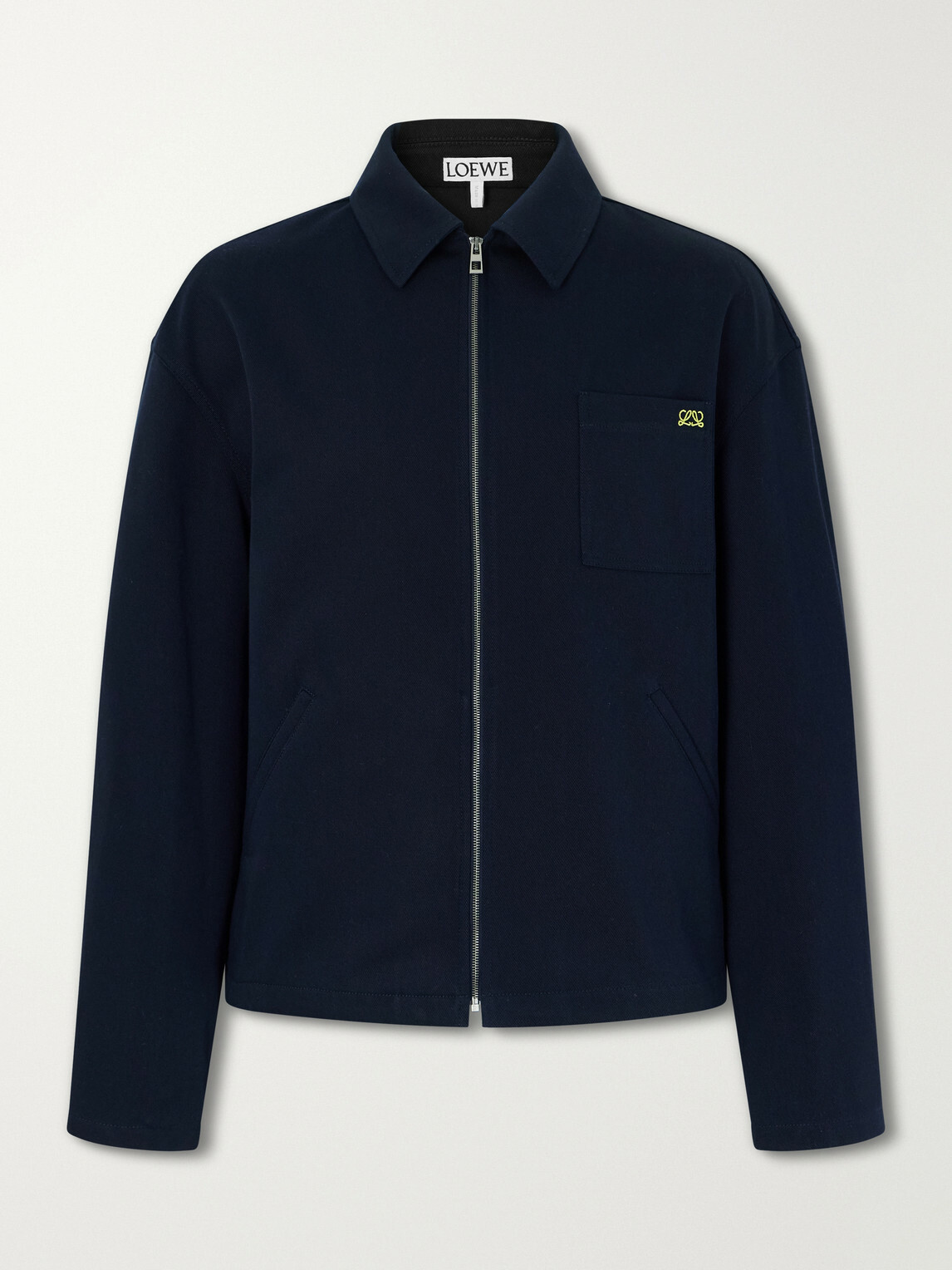 LOEWE - Logo-Embroidered Cotton-Twill Jacket - Blue