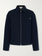 LOEWE - Logo-Embroidered Cotton-Twill Jacket - Blue
