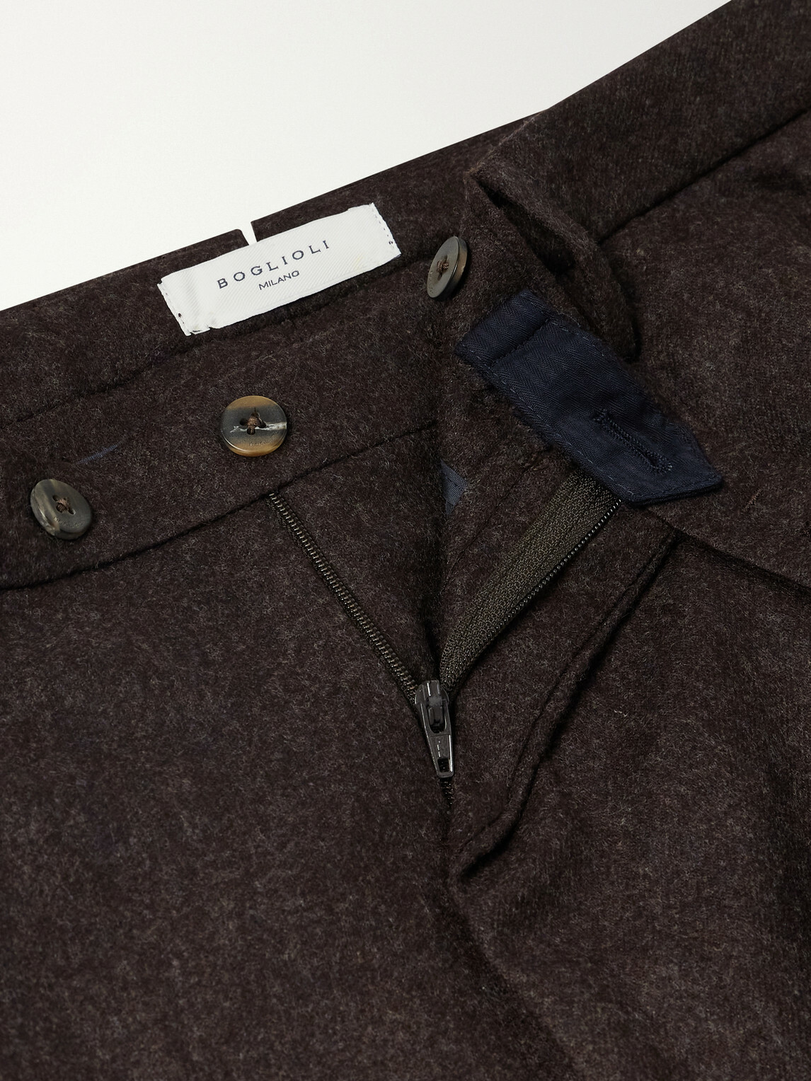 Boglioli - Straight-Leg Pleated Virgin Wool Suit Trousers - Brown