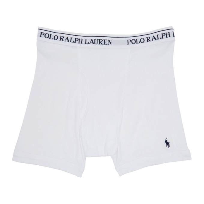 Photo: Polo Ralph Lauren Three-Pack White Boxer Briefs