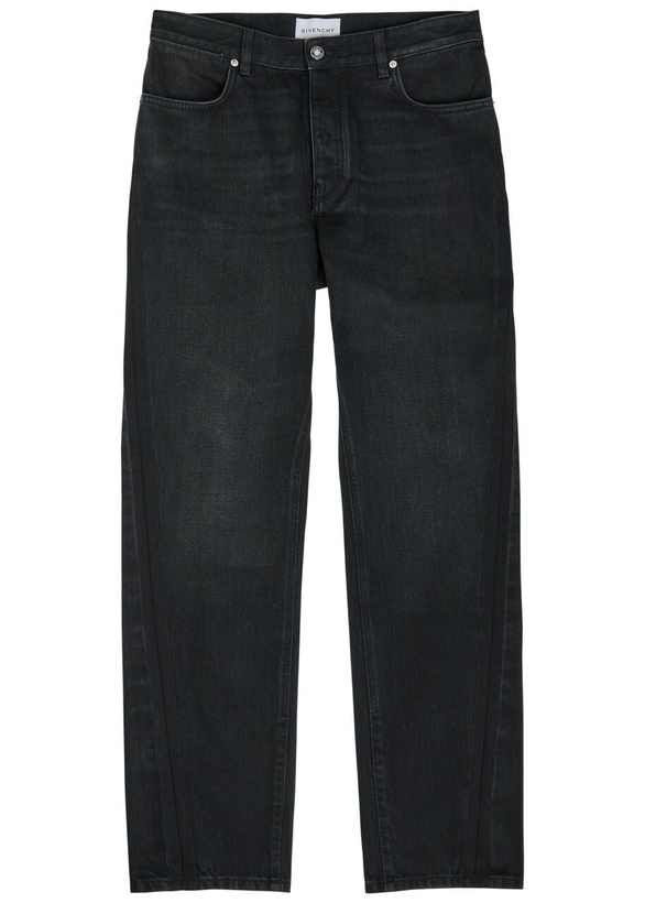 Photo: Givenchy Couture Seam Straight-leg Jeans Black