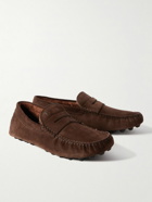 Tod's - Gommino Shearling-Lined Driving Shoes - Brown