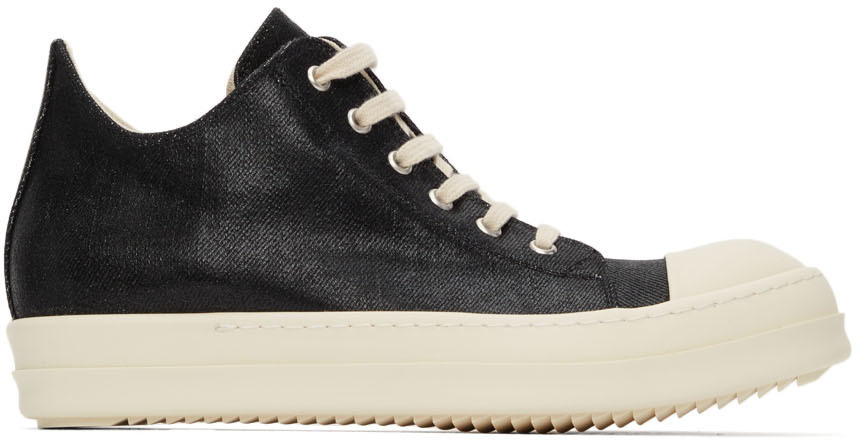 スニーカー DRKSHDW | HOLLYWOOD OVERDYED DENIM LOW SNEAKERS BLACK DRKSHDW - SHOES - Rick Owens
