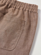 Loro Piana - Straight-Leg Washed-Linen Trousers - Brown