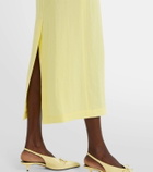 Blumarine Floral embroidered midi dress