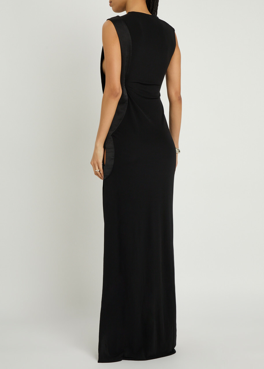 Christopher Esber Infinity Cut-out Jersey Maxi Dress Black