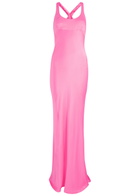 Bec & Bridge Maxina Satin Maxi Dress Pink