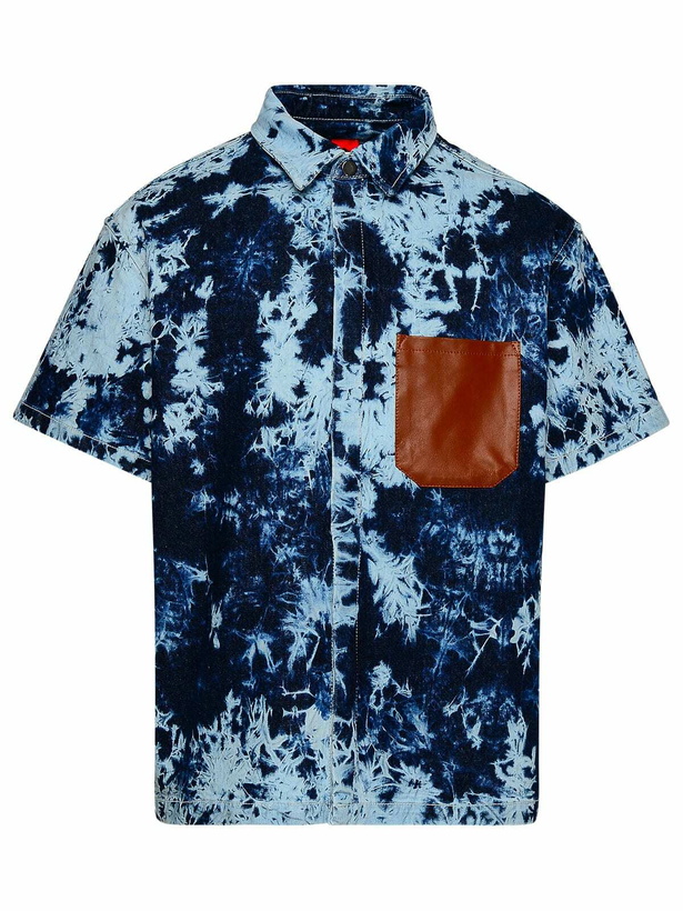 Photo: Ferrari Blue Cotton Blend Shirt
