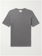 Oliver Spencer Loungewear - Miverton Ribbed Mélange Recycled Cotton-Blend T-Shirt - Gray