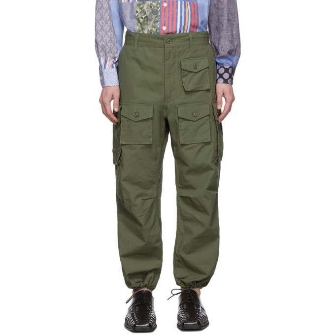 Photo: Engineered Garments Green Cotton Cargo Pants