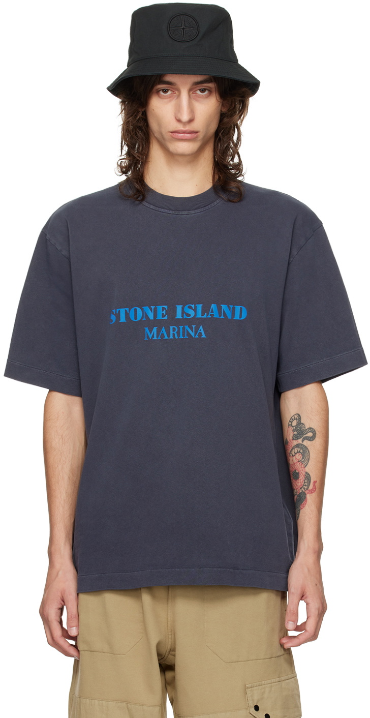 STONE  MARINA Tシャツ3枚セットブラックミントネイビー Stone Island Navy 'Marina' T-Shirt Stone Island