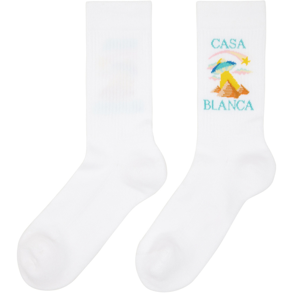 Casablanca White Phantasmagoria Socks