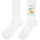 Casablanca White Phantasmagoria Socks
