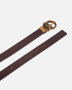 Pinko Reversible Thin Leather Belt 2cm Brown/Pink Antique Gold