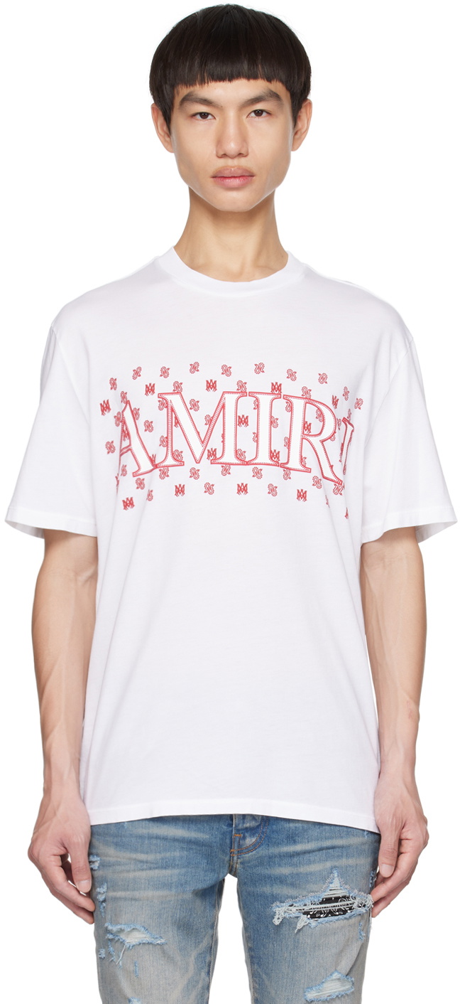 希少【AMIRI】ペイズリースターティーホワイト Tシャツ AMIRI | Shirts | Amiri Paisley Star Cotton Jersey Tshirt In