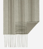 Jacquemus Logo fringed virgin wool scarf
