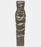 Rick Owens Lido corset coated denim gown
