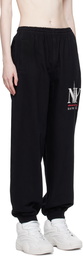 Alexander Wang Black Printed Denim Sweatpants