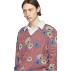 Marni Burgundy Flower Print Sweater
