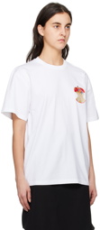 JW Anderson White Apple Core T-Shirt