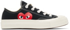 COMME des GARÇONS PLAY Black Converse Edition Half Heart Chuck 70 Low Sneakers