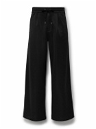 SECOND / LAYER - Team Wide-Leg Tech-Jersey Sweatpants - Black