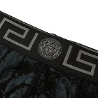 Versace Men's Baroque Print Boxer Trunk in Black/Grey