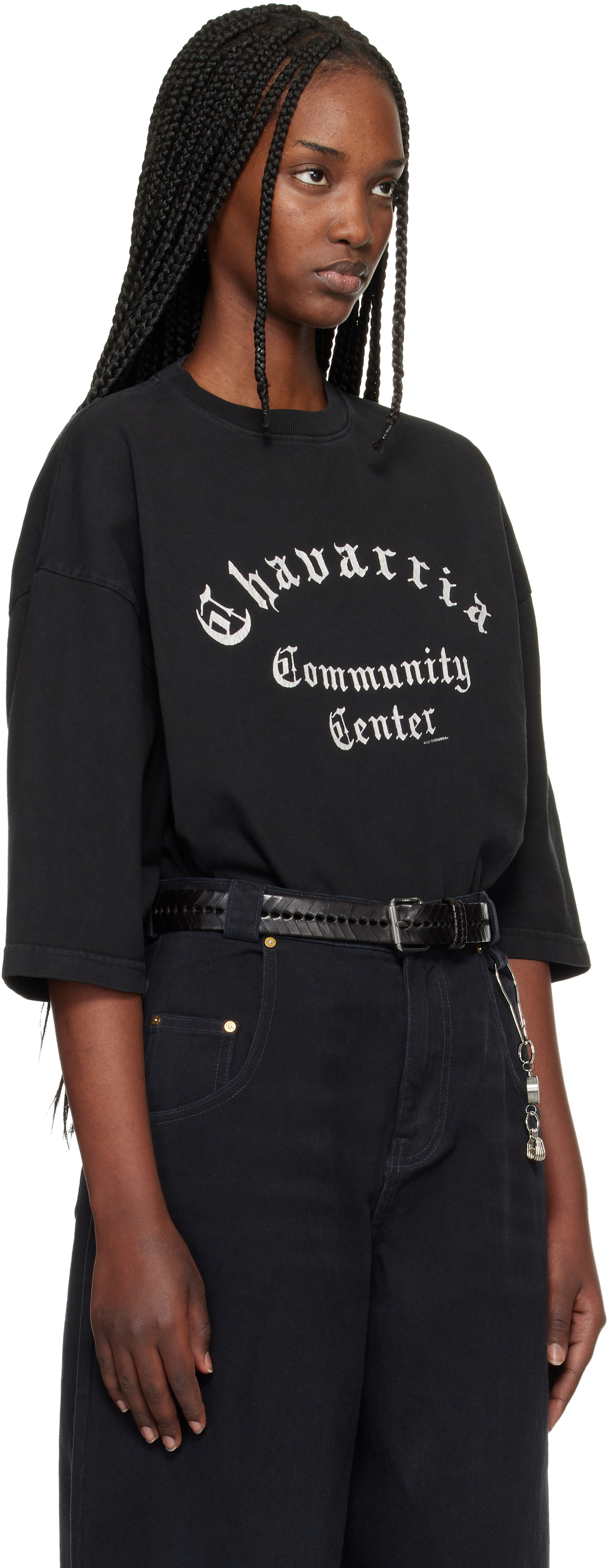 WILLY CHAVARRIA Black 'Chavarria Community Center' Buffalo T-shirt