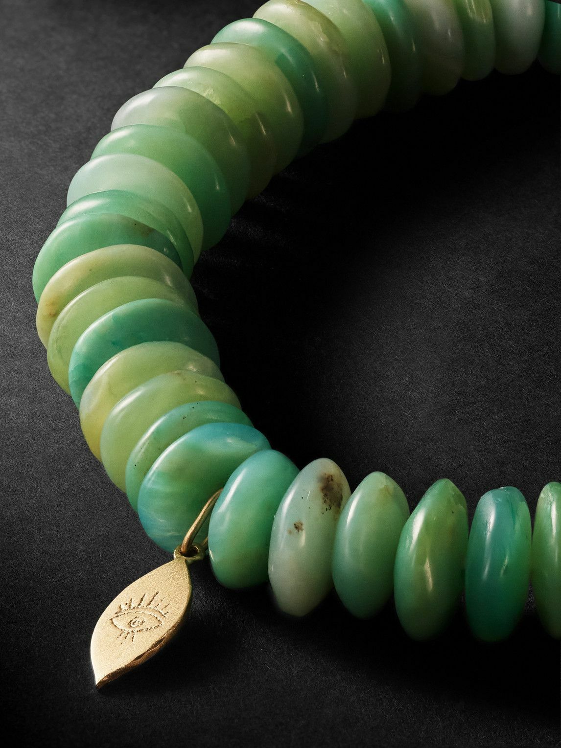 Jacquie Aiche - Gold, Chrysoprase and Quartz Beaded Bracelet