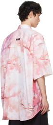 VETEMENTS Pink Anime Short Sleeve Shirt